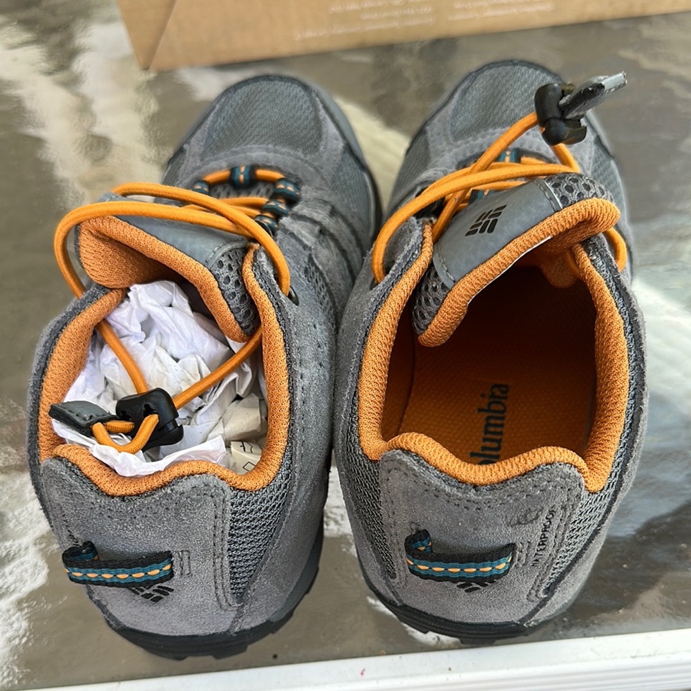 Columbia Gray and Orange Athletic Sneakers